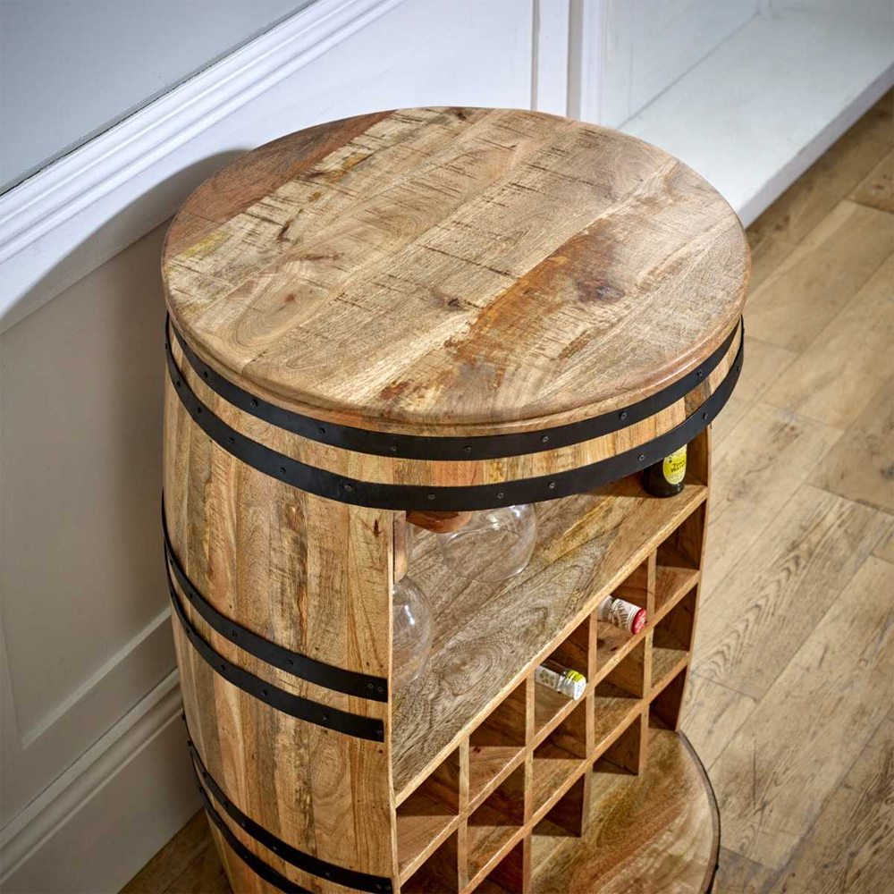 Salter Wooden Drinks Cabinet In Natural