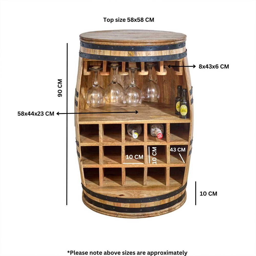 Salter Wooden Drinks Cabinet In Natural