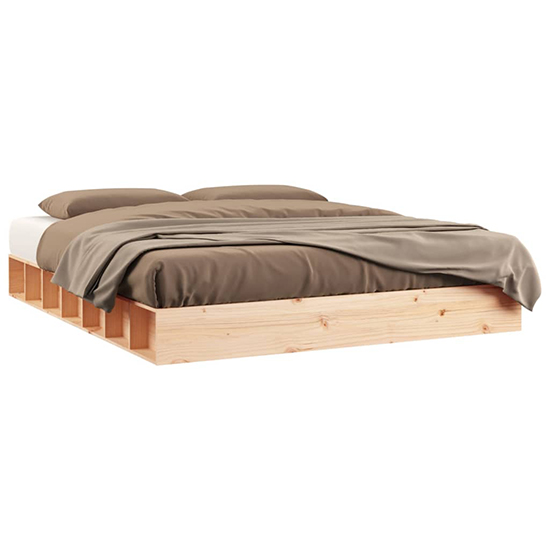 Salus Solid Pinewood King Size Bed In Natural