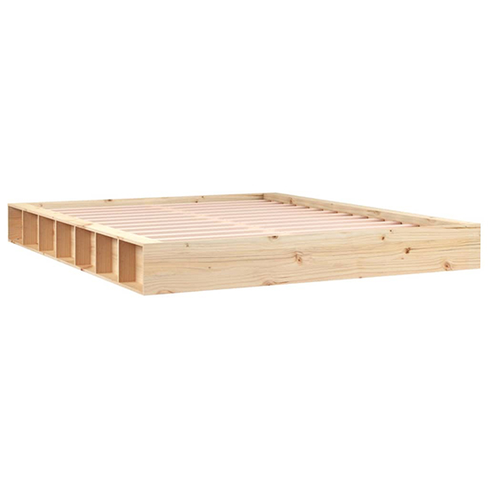 Salus Solid Pinewood King Size Bed In Natural