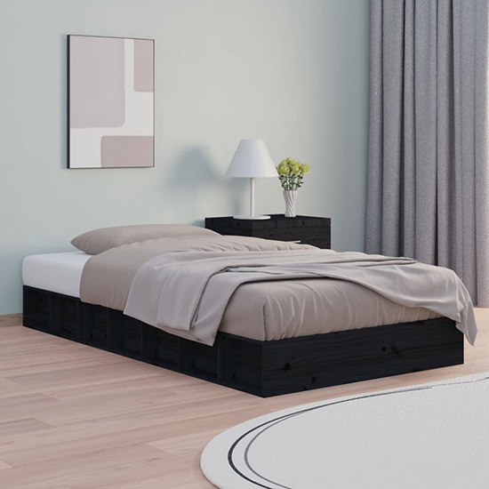 Read more about Salus solid pinewood single bed in black