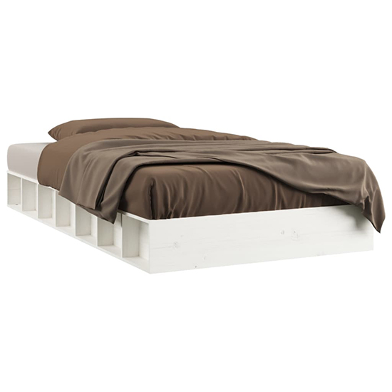 Salus Solid Pinewood Single Bed In White