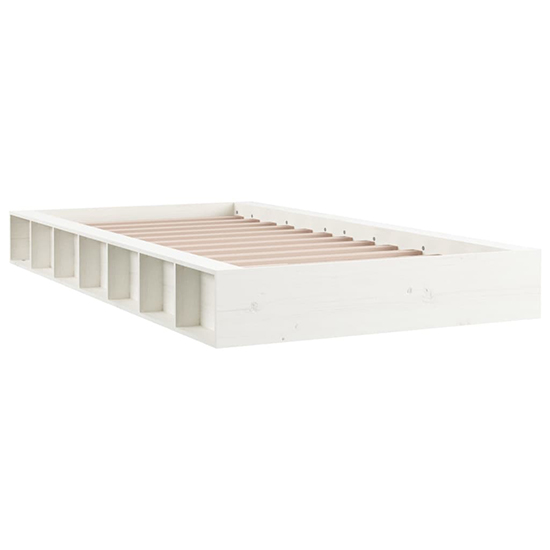 Salus Solid Pinewood Single Bed In White