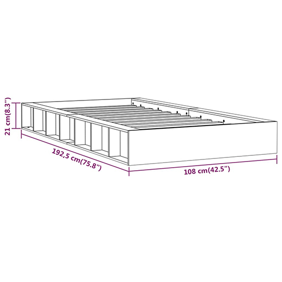 Salus Solid Pinewood Single Bed In White