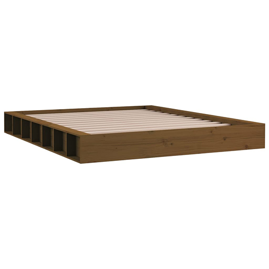 Salus Solid Pinewood Super King Size Bed In Honey Brown_3
