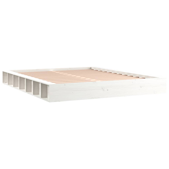Salus Solid Pinewood Super King Size Bed In White