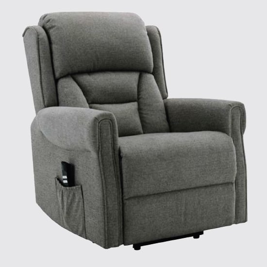 Read more about Salvo electric fabric lift and tilt recliner armchair in grey