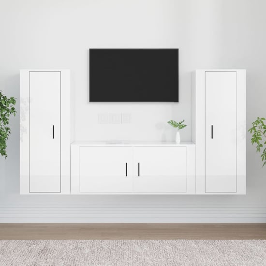 Read more about Salvo high gloss entertainment unit wall hung in white