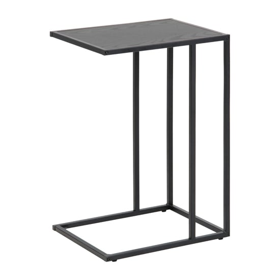 Product photograph of Salvo Wooden Lamp Table In Ash Black from Furniture in Fashion