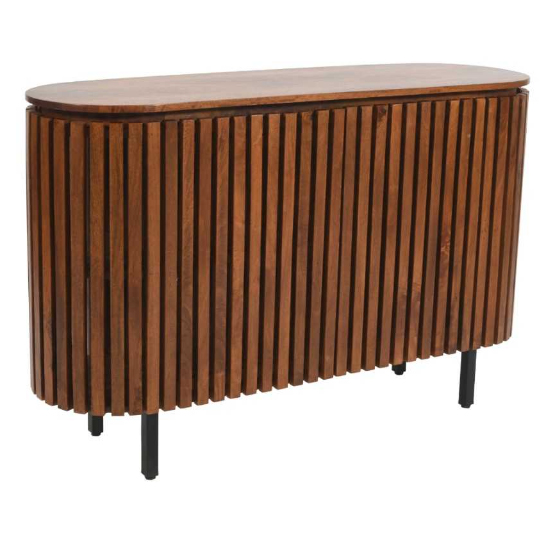 Salvo Mango Wood Sideboard With 2 Doors In Walnut
