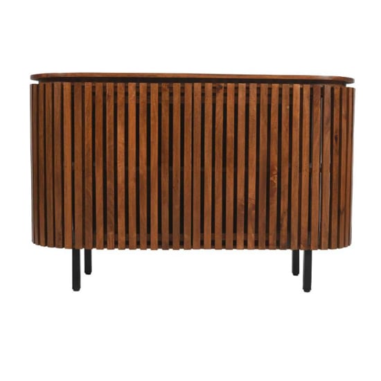 Product photograph of Salvo Mango Wood Sideboard With 2 Doors In Walnut from Furniture in Fashion