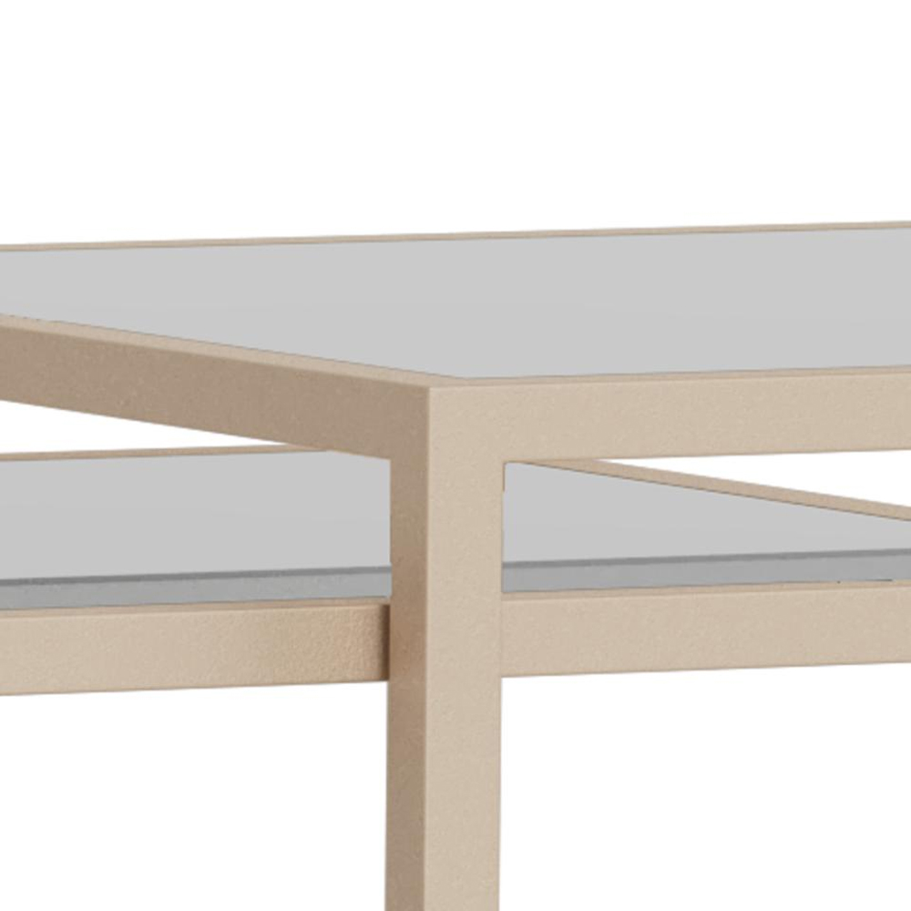 Salvo Melamine Nesting Coffee Table With Steel Base - Grey