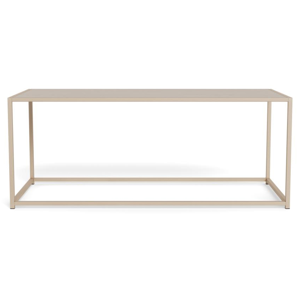 Salvo Melamine Rectangular Coffee Table With Steel Base - Grey
