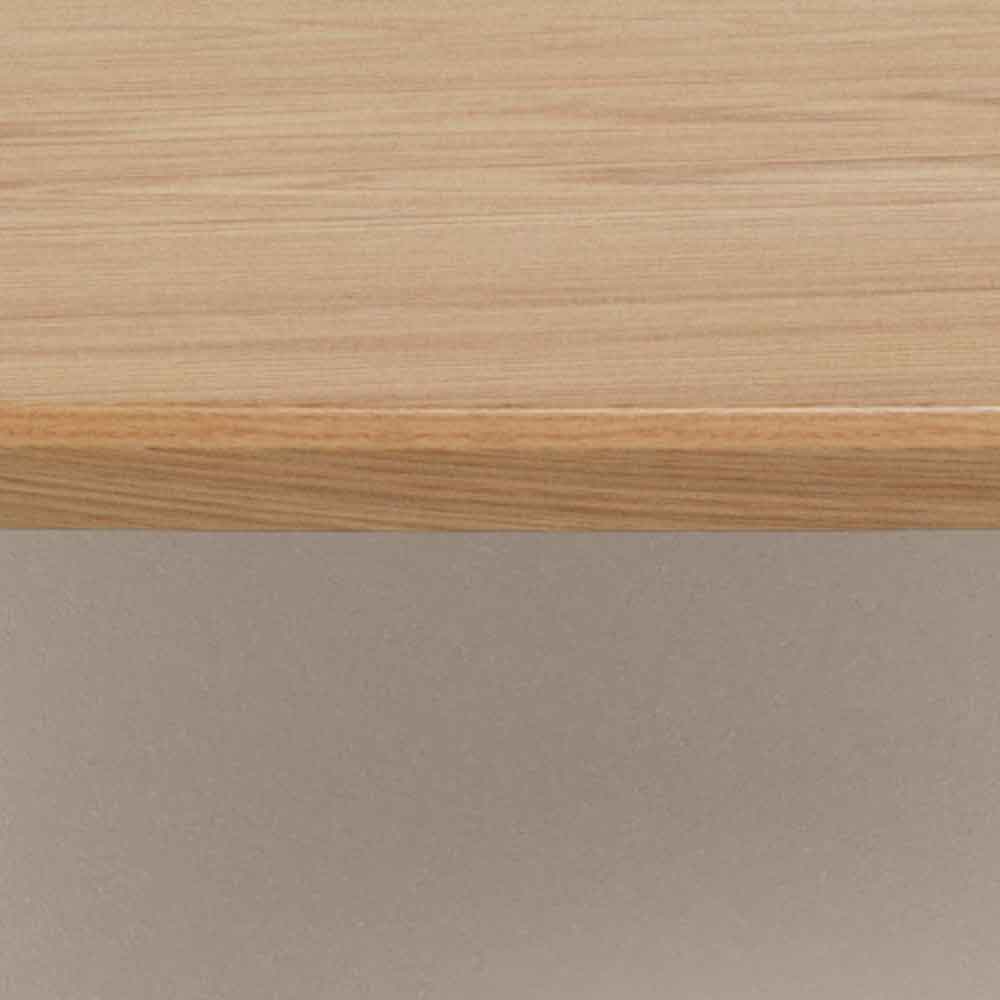 Salvo Wooden Round Dining Tables With Steel Base - Grey