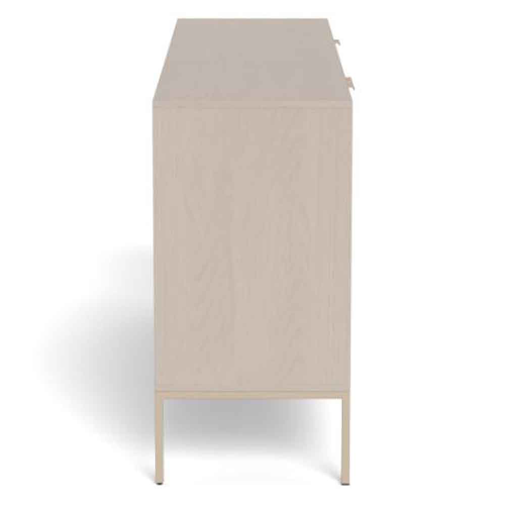 Salvo Melamine Sideboard With 2 Doors And 3 Drawers - Grey
