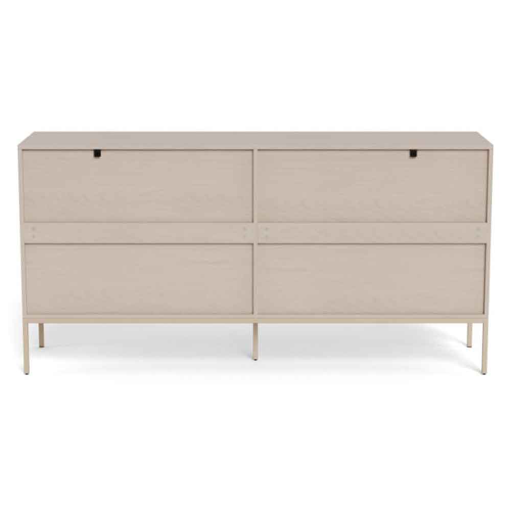 Salvo Melamine Sideboard With 2 Doors And 3 Drawers - Grey