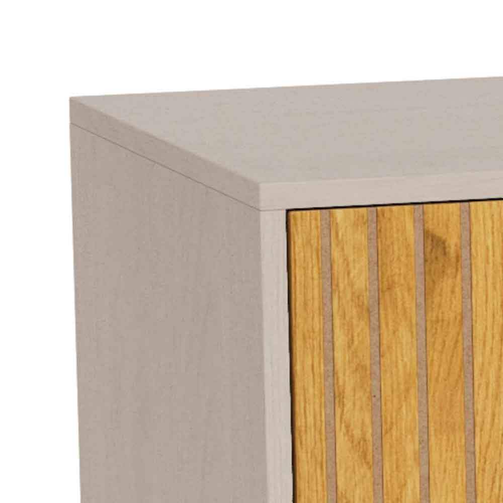 Salvo Melamine Sideboard With 2 Doors And 3 Drawers - Grey