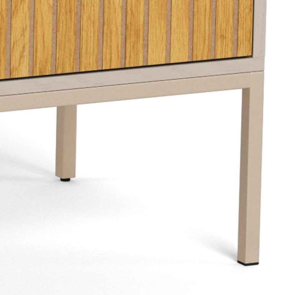 Salvo Melamine Sideboard With 2 Doors And 3 Drawers - Grey
