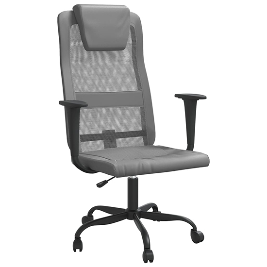 Salvo Mesh Fabric Home And Office Chair In Grey