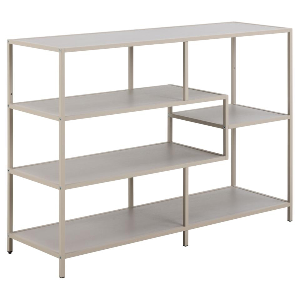 Salvo Steel Bookcase With 4 Shelves - Grey