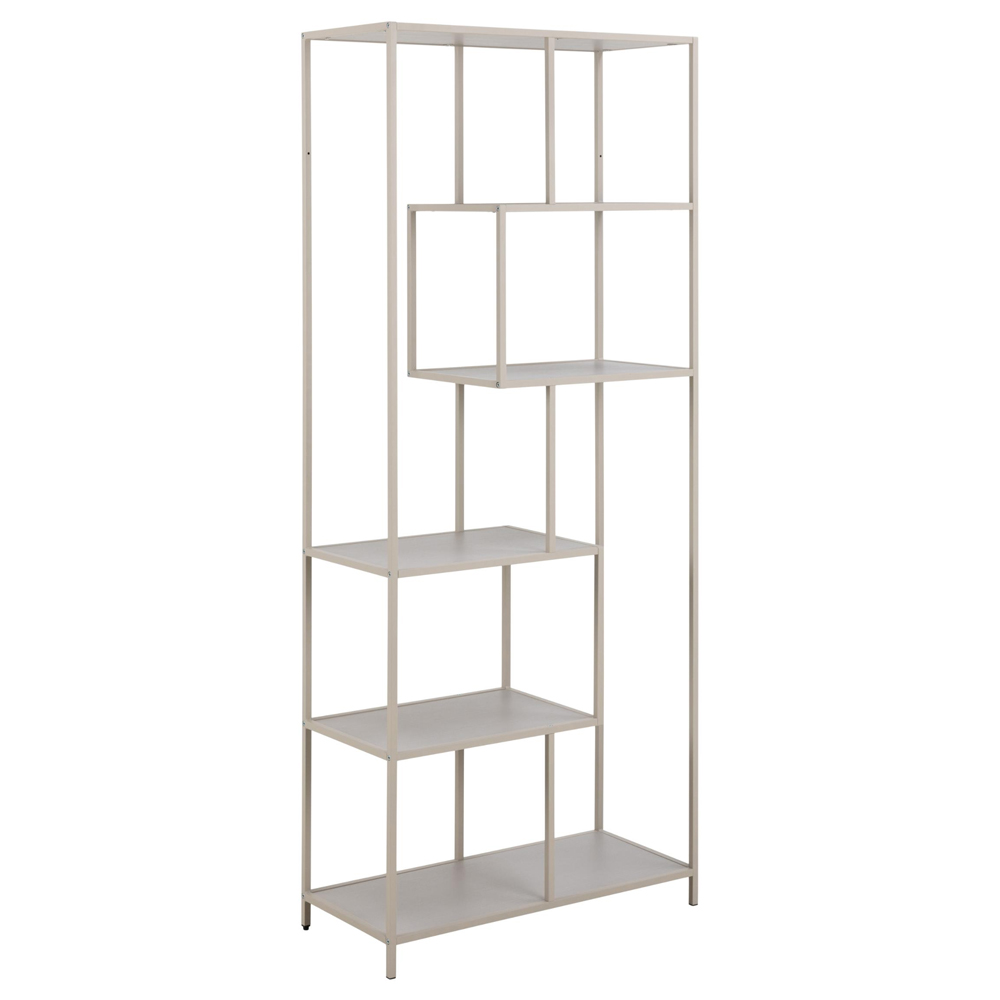 Salvo Steel Bookcase With 5 Shelves - Grey