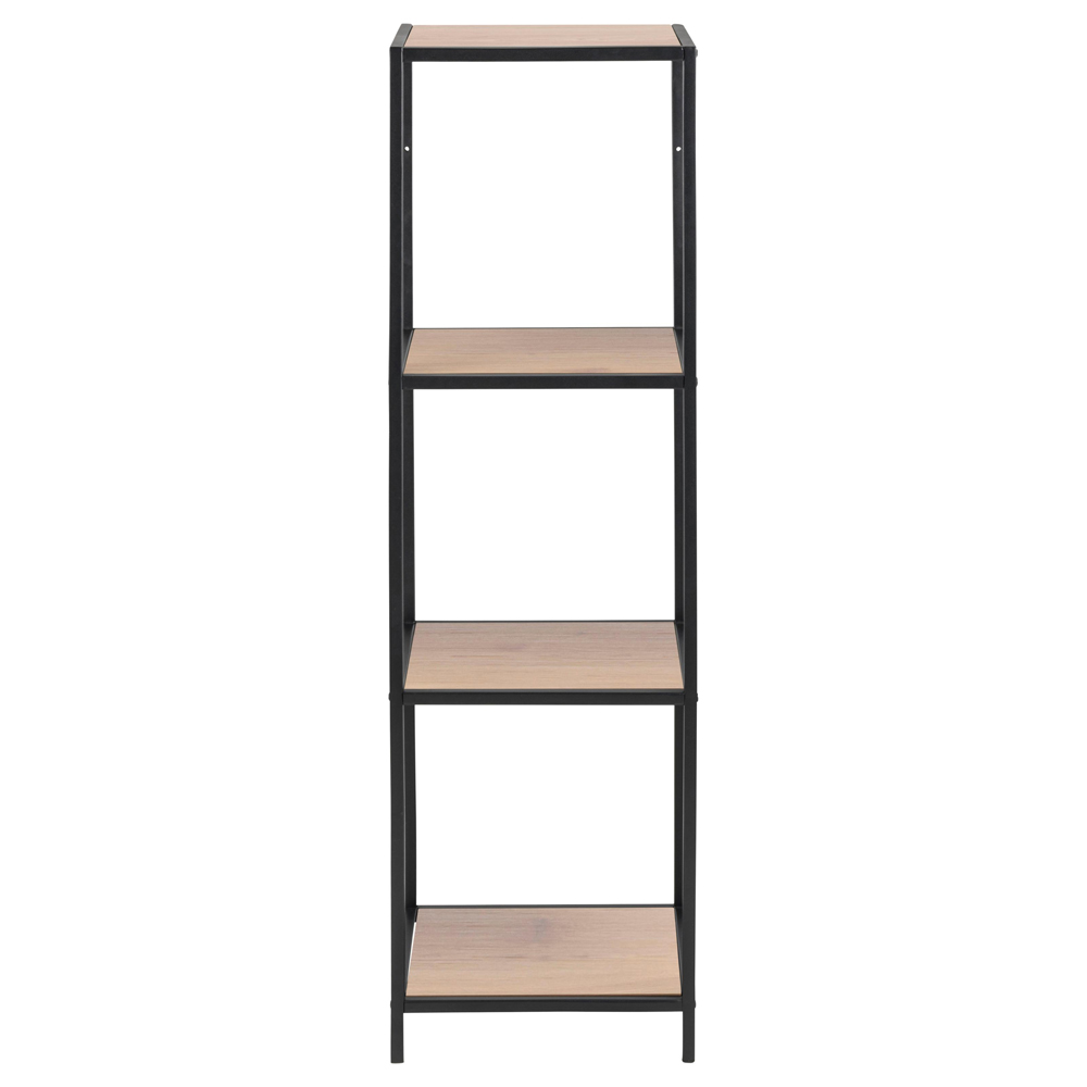 Salvo Tall Wooden Bookcase With 3 Shelves In Matt Wild Oak