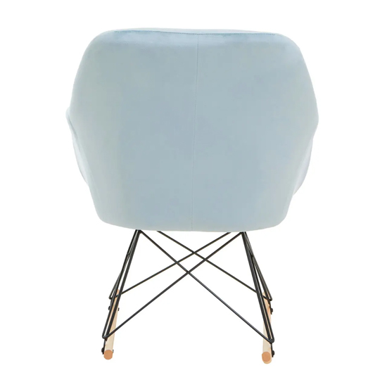 Salvo Velvet Rocking Chair Small In Blue