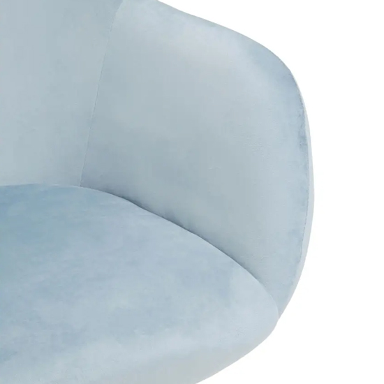 Salvo Velvet Rocking Chair Small In Blue