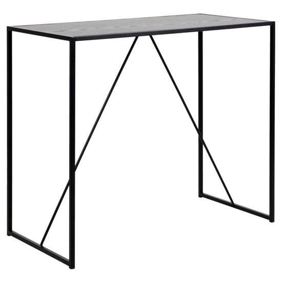 Photo of Salvo wooden bar table rectangular in ash black