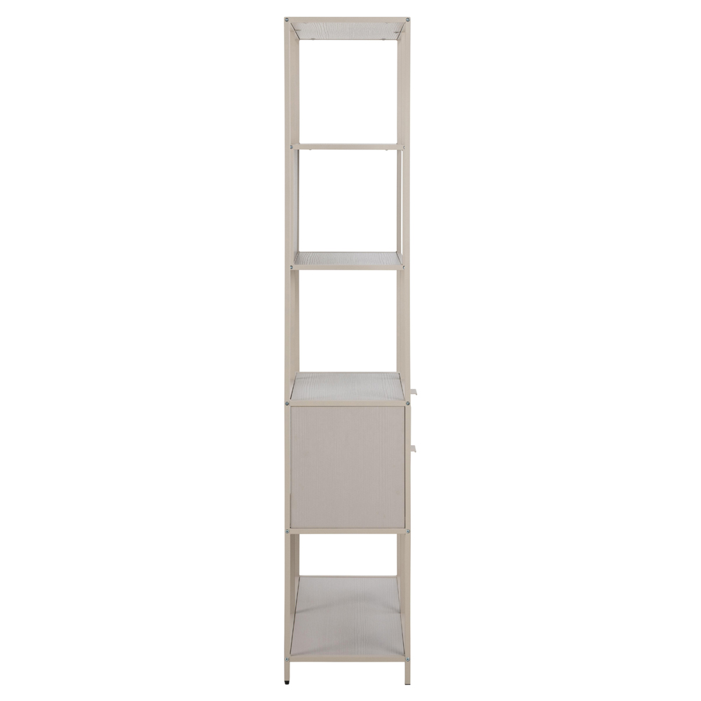 Salvo Wooden Bookcase With 2 Drawers 4 Shelves In Grey