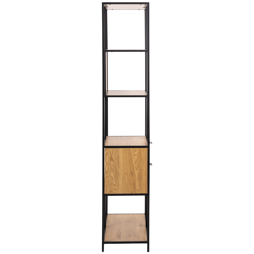 Salvo Wooden Bookcase With 2 Drawers 4 Shelves In Matt Wild Oak
