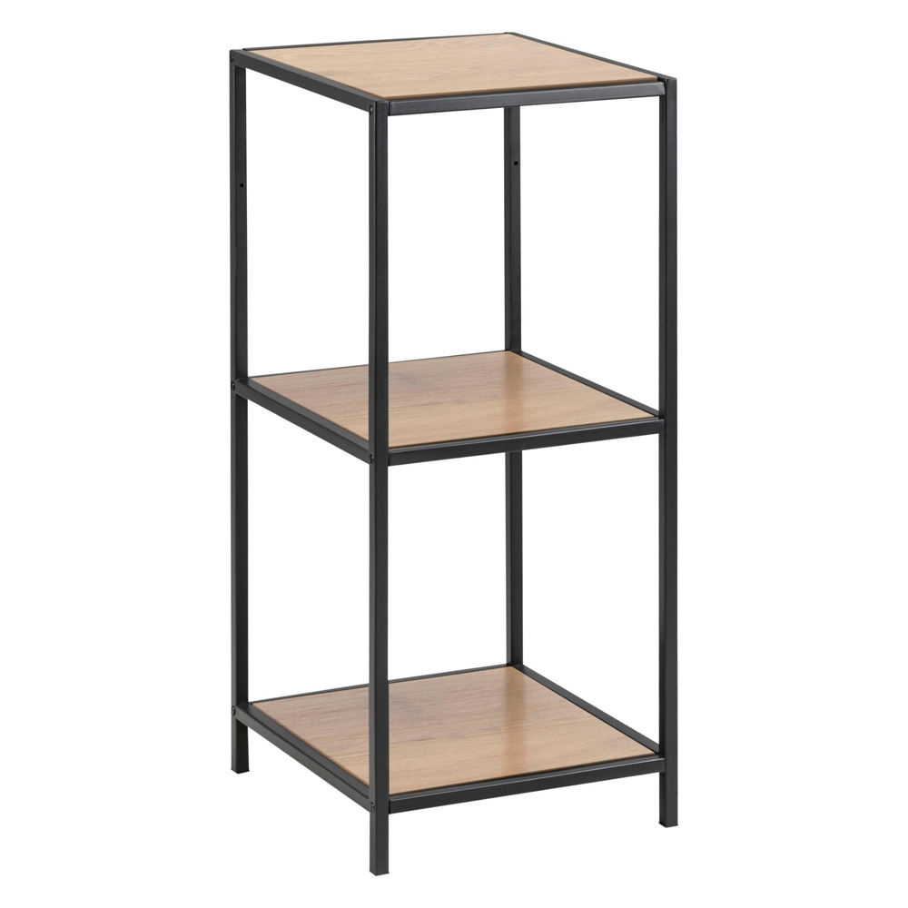 Salvo Wooden Bookcase With 2 Shelves In Matt Wild Oak