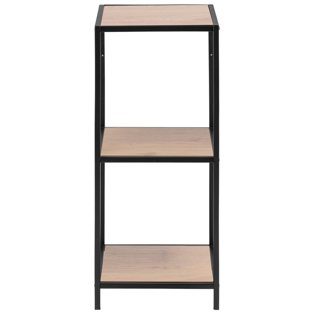 Salvo Wooden Bookcase With 2 Shelves In Matt Wild Oak