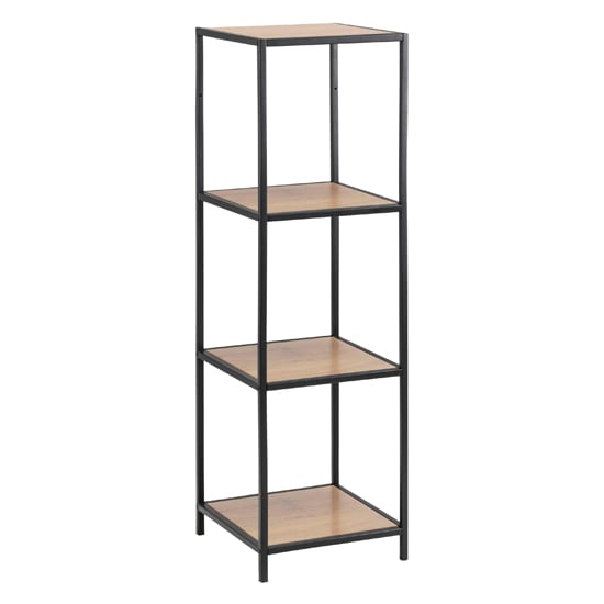 Read more about Salvo wooden bookcase with 3 matt wild oak shelves