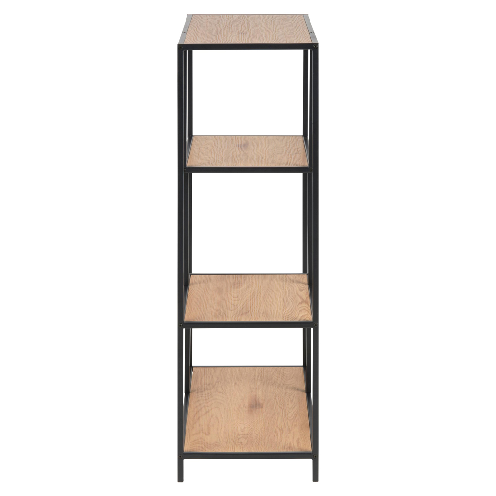 Salvo Wooden Bookcase With 3 Shelves In Matt Wild Oak