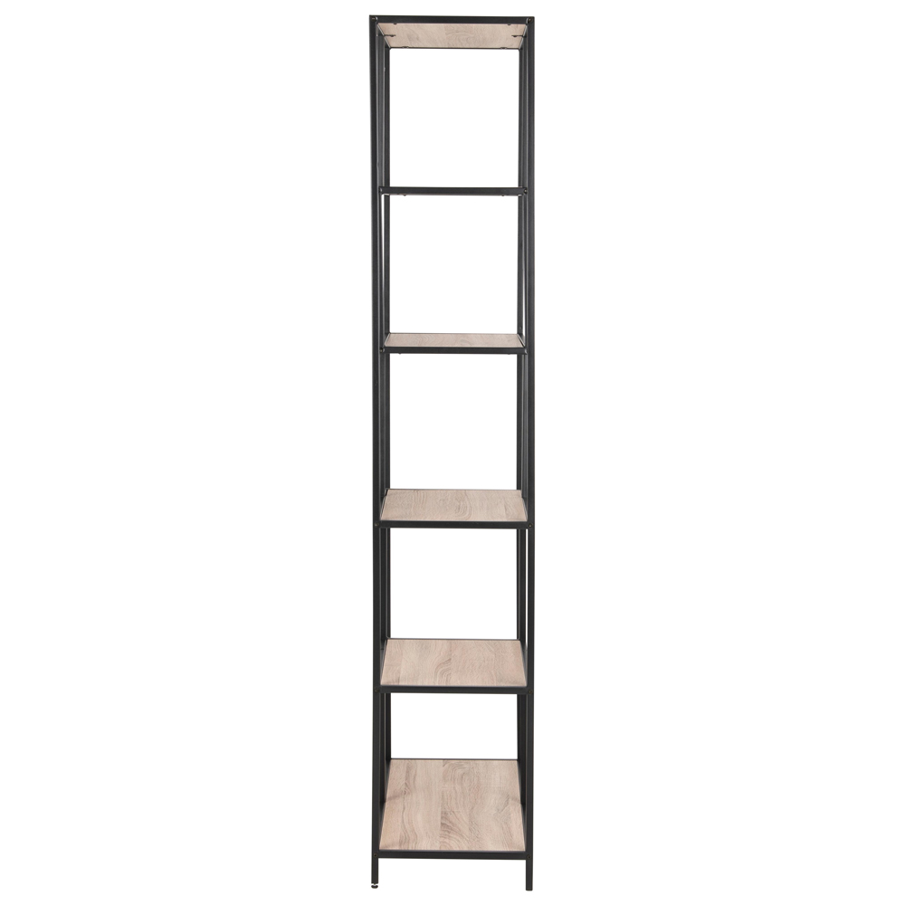 Salvo Wooden Bookcase With 5 Shelves In Sonoma Oak
