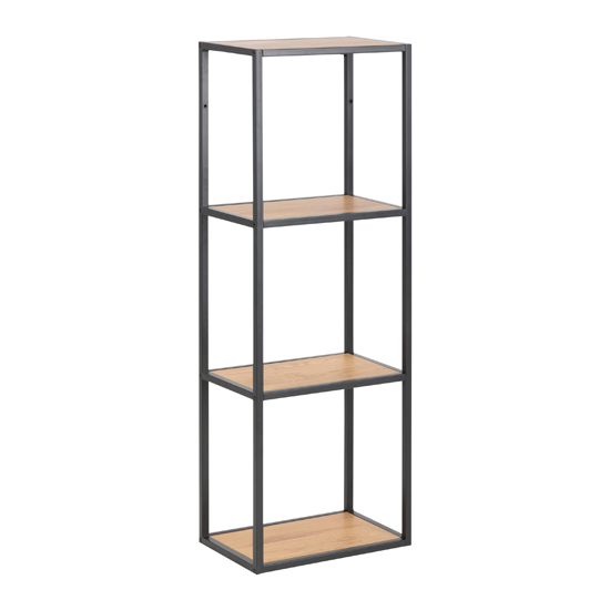 Read more about Salvo wooden bookcase tall with 2 matt wild oak shelves