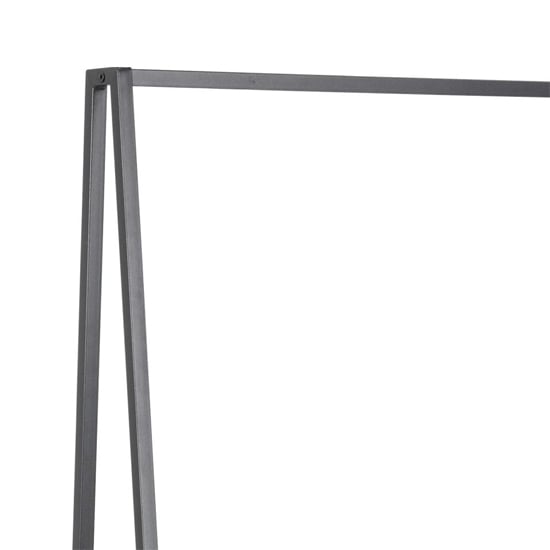 Salvo Wooden Clothes Rack With 2 Shelves In Ash Black_4