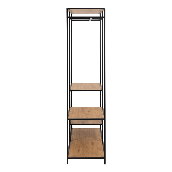 Salvo Wooden Clothes Rack With 4 Shelves In Matt Wild Oak_3