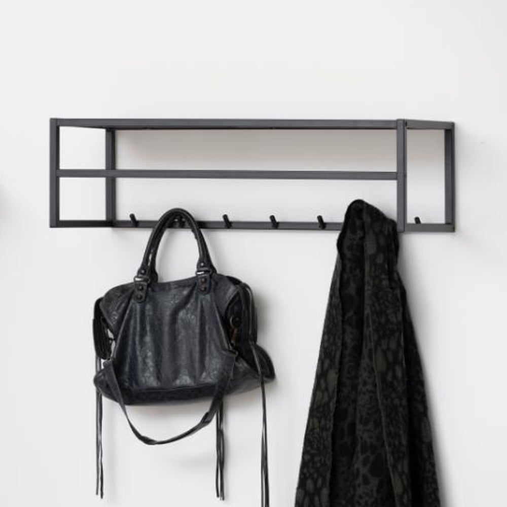Salvo Wooden Clothes Rack In Ash Black