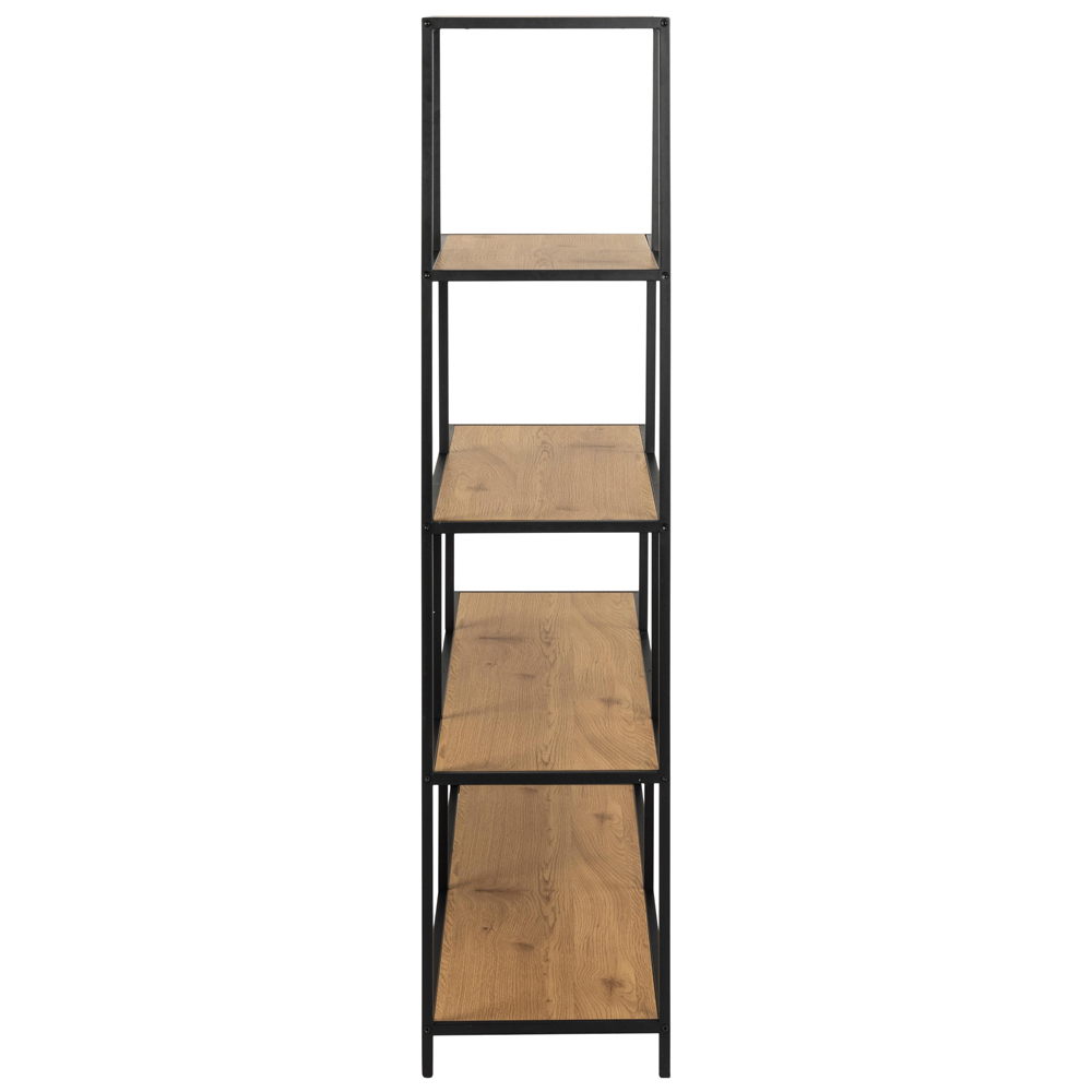 Salvo Wooden Ladder Bookcase With 4 Shelves In Matt Wild Oak