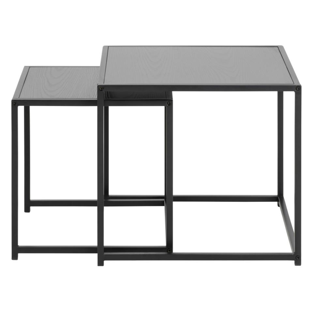 Salvo Wooden Nest Of 2 Tables In Ash Black