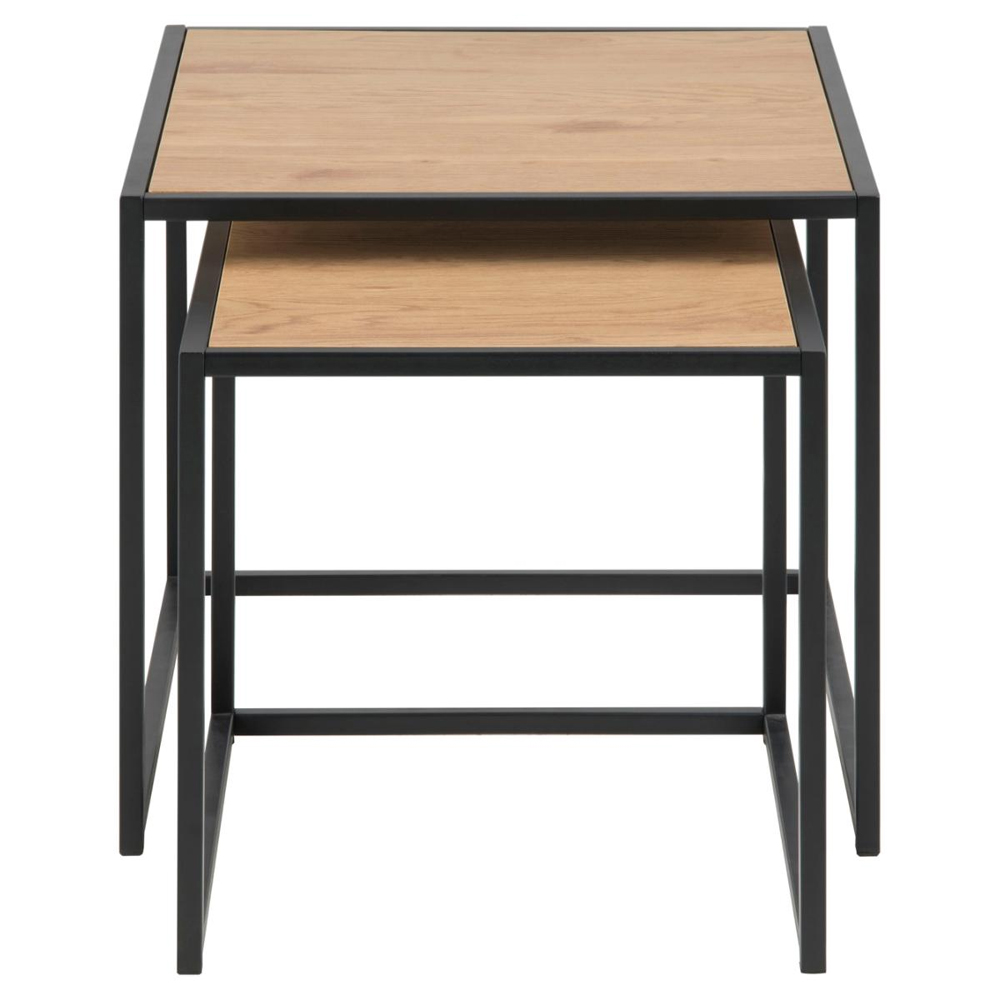 Salvo Wooden Nest Of 2 Tables In Matt Wild Oak