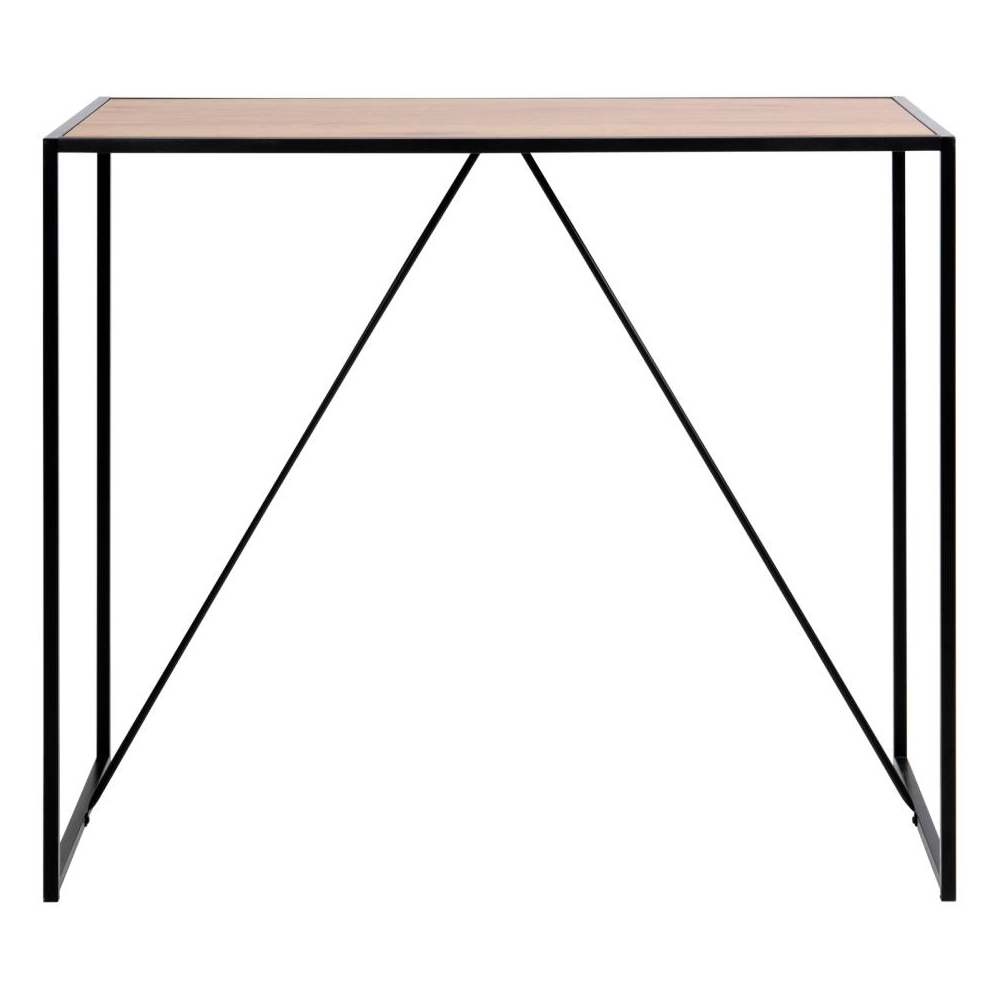 Salvo Wooden Rectangular Bar Table In Matt Wild Oak