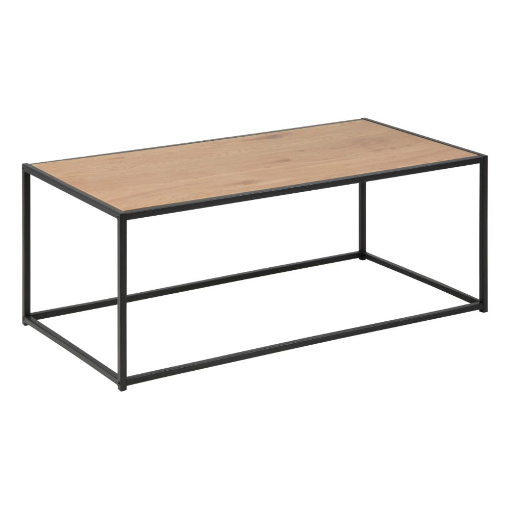 Salvo Wooden Rectangular Coffee Table In Matt Wild Oak