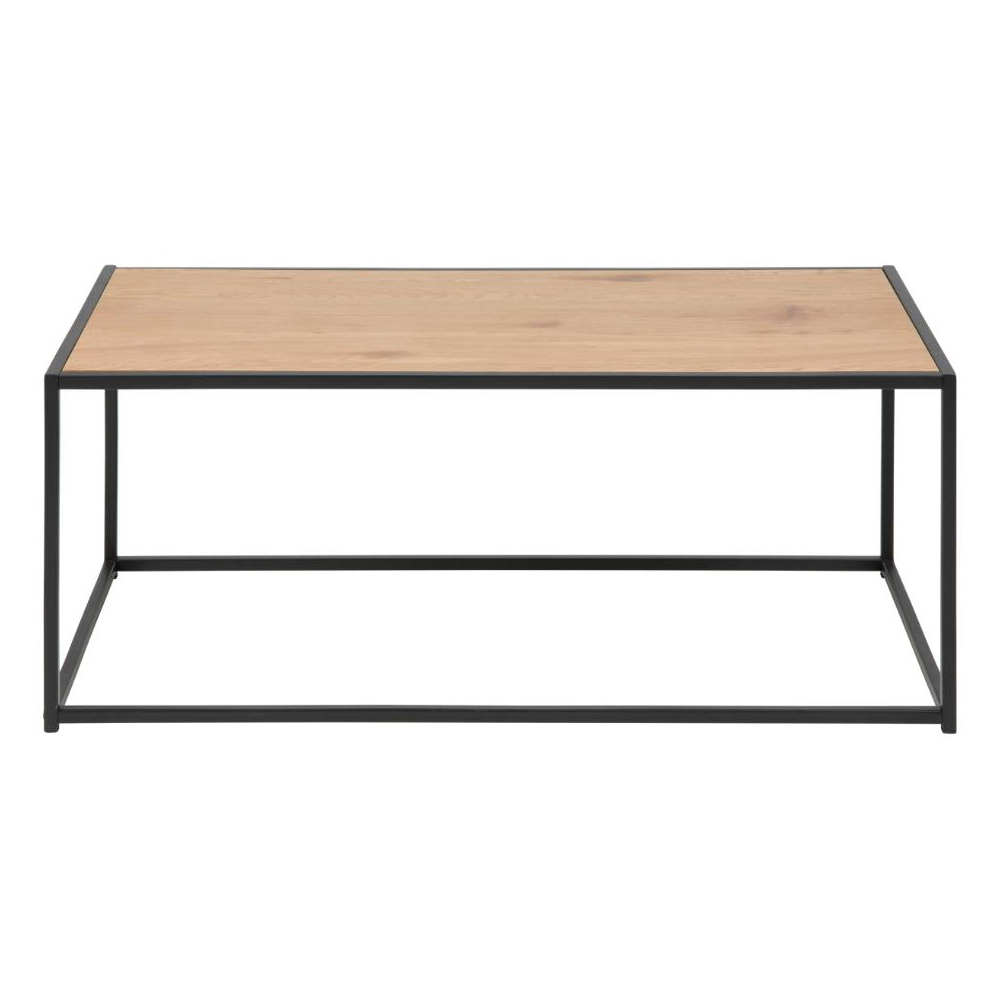 Salvo Wooden Rectangular Coffee Table In Matt Wild Oak