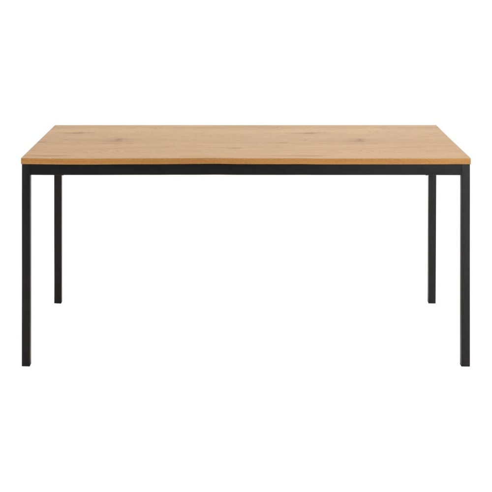 Salvo Wooden Rectangular Dining Table In Matt Wild Oak