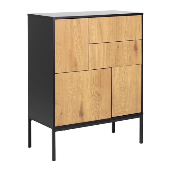 Product photograph of Salvo Wooden Sideboard With 3 Doors In Matt Wild Oak from Furniture in Fashion