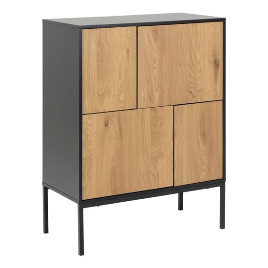 Product photograph of Salvo Wooden Sideboard With 4 Doors In Matt Wild Oak from Furniture in Fashion