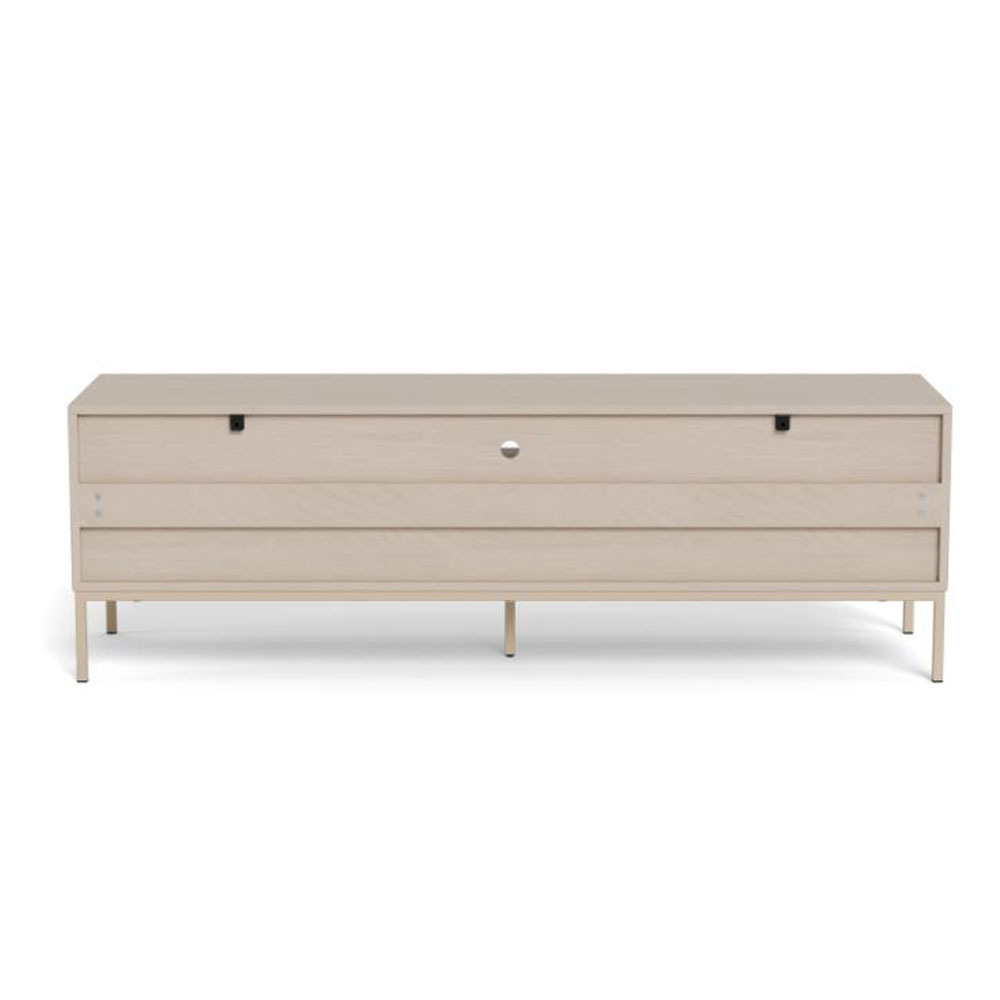Salvo Wooden TV Stand with 2 Doors in Matt Wild Oak and Grey